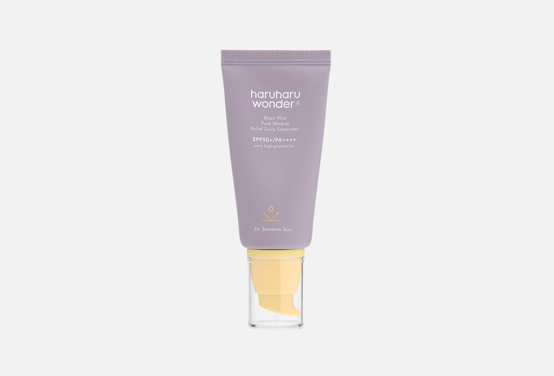 Haruharu Wonder Face Cream SPF50+ BLACK RICE pure mineral relief daily sunscreen