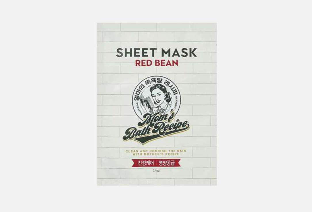 Mom's Bath Recipe Face Sheet Mask Red Bean 5 pcs Mom's Bath Recipe Face Sheet Mask Red Bean