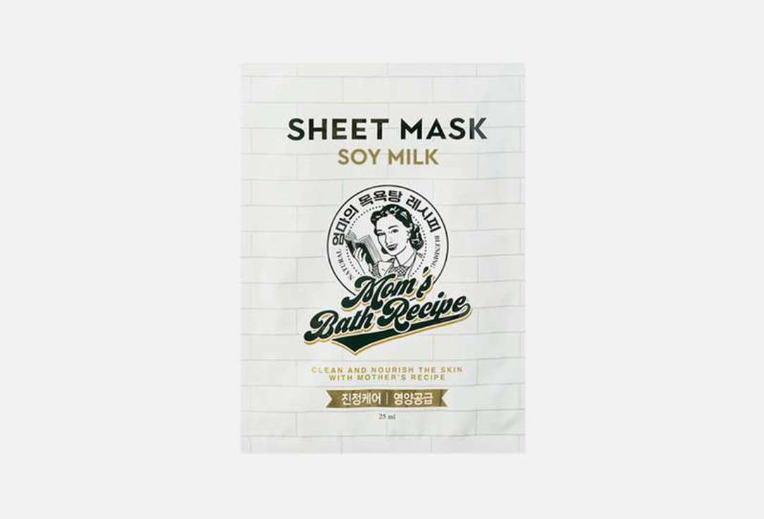 Mom's Bath Recipe Face Sheet Mask Soy Milk 5 pcs Mom's Bath Recipe Face Sheet Mask Soy Milk