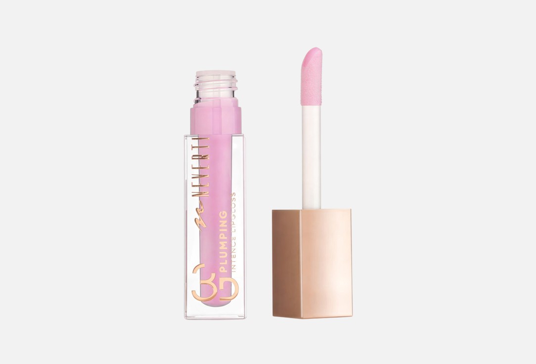 Neverti Moisturizing lip gloss 3D PLUMPING INTENSE 002, Cotton Candy 4 ml Neverti Moisturizing lip gloss 3D PLUMPING INTENSE