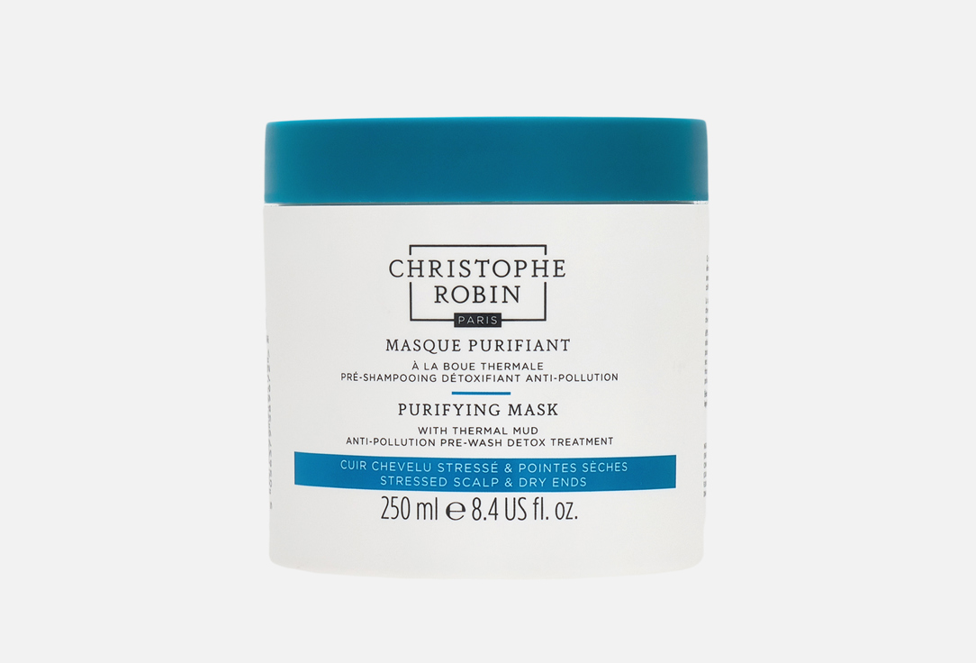 Christophe Robin Hair Mask With Thermal Mud Cleansing 250 ml Christophe Robin Hair Mask With Thermal Mud Cleansing