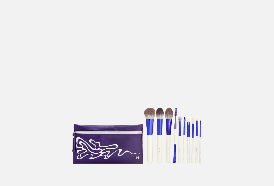 Manly PRO 10-Piece Professional Makeup Brush Set KS10