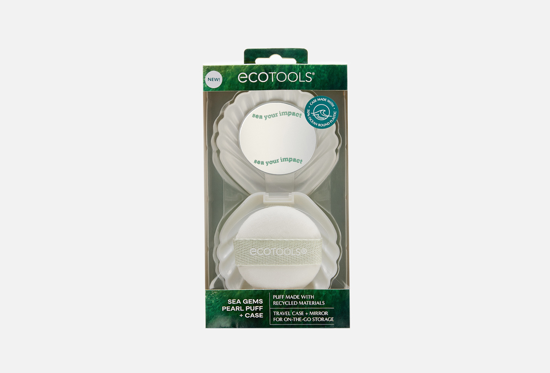 EcoTools Powder puff with case Sea gems pearl puff + case 1 pcs EcoTools Powder puff with case Sea gems pearl puff + case