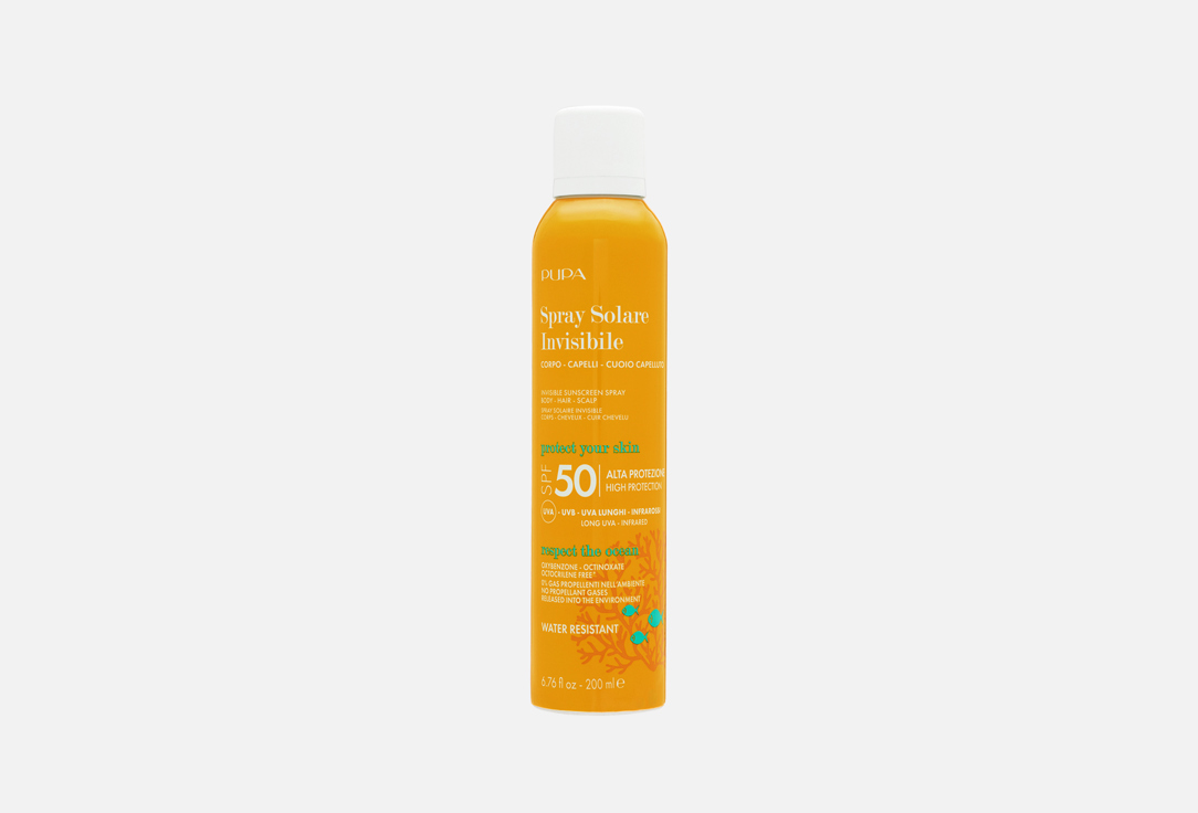 Pupa Invisible body, hair & scalp mist SPF 50 Spray Solare Invisible