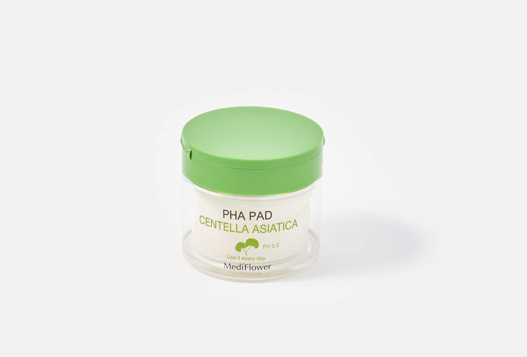 Mediflower Exfoliating Peeling Pads Centella Asiatica PHA