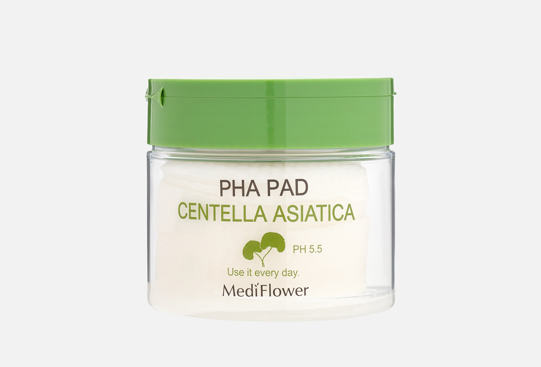 Mediflower Exfoliating Peeling Pads Centella Asiatica PHA