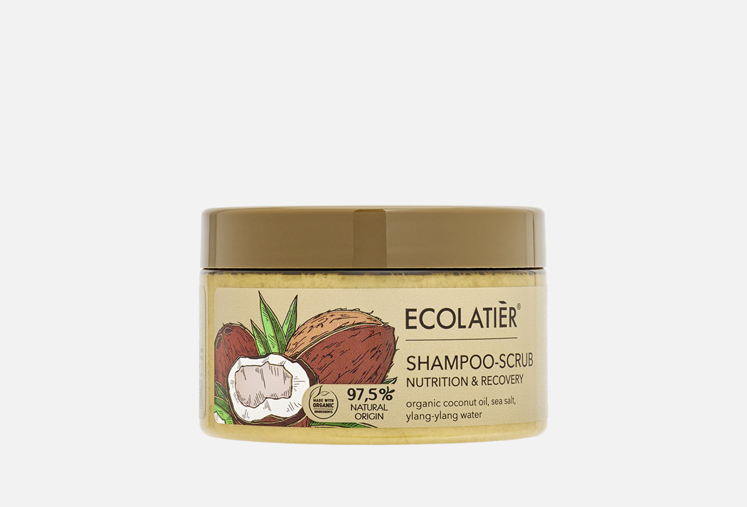 ECOLATIER Nourishing & Recovering Shampoo Scrub Organic Coconut