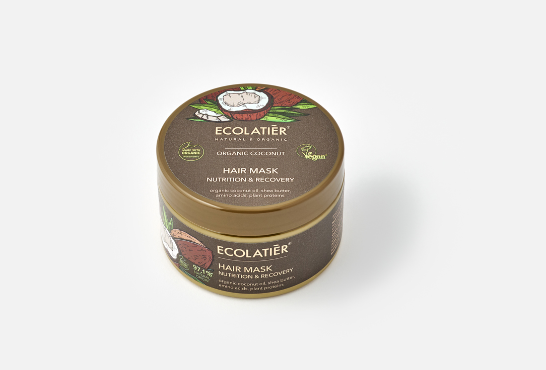 ECOLATIER Nourishing & Recovering Hair Mask Organic Coconut 250 ml ECOLATIER Nourishing & Recovering Hair Mask Organic Coconut
