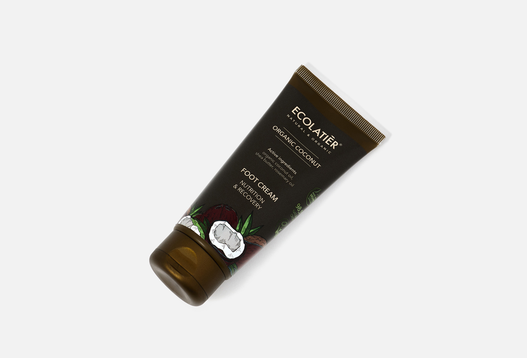 ECOLATIER Nourishing & Recovering Foot Cream Organic Coconut 100 ml ECOLATIER Nourishing & Recovering Foot Cream Organic Coconut