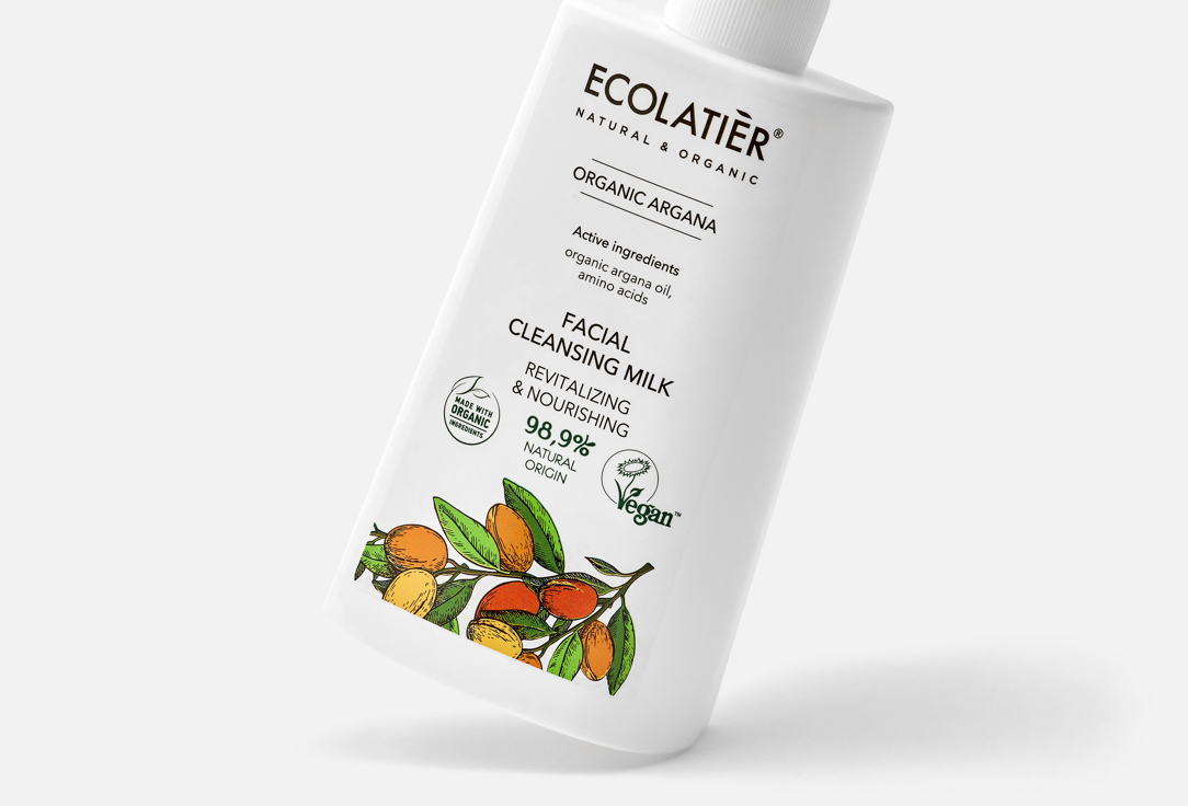 ECOLATIER Revitalizing & Nourishing Facial Cleansing Milk Organic Argana