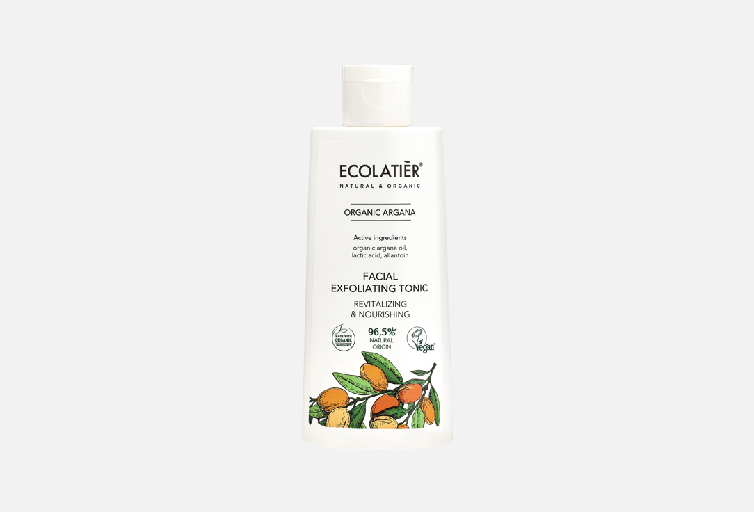 ECOLATIER Revitalizing & Nourishing Facial Exfoliating Tonic Organic Argana