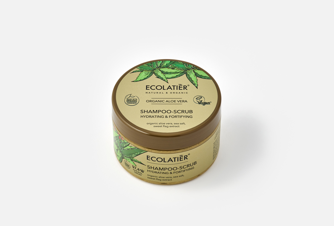 ECOLATIER Hydrating & Fortifying Shampoo Scrub Organic Aloe Vera