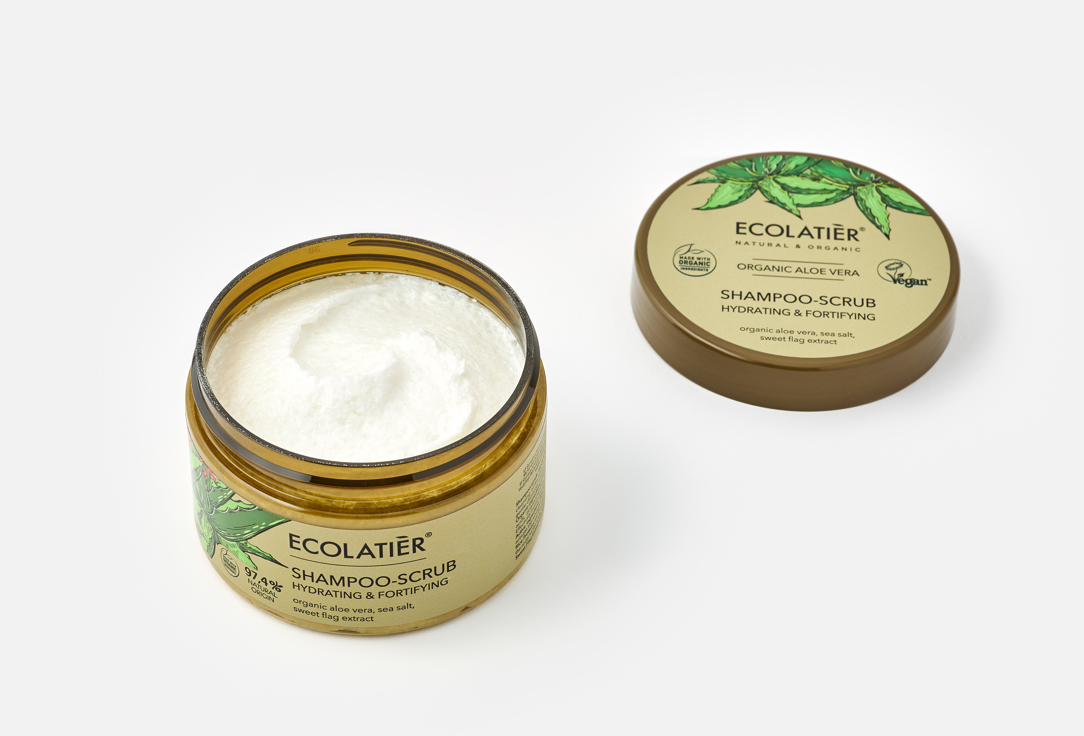 ECOLATIER Hydrating & Fortifying Shampoo Scrub Organic Aloe Vera