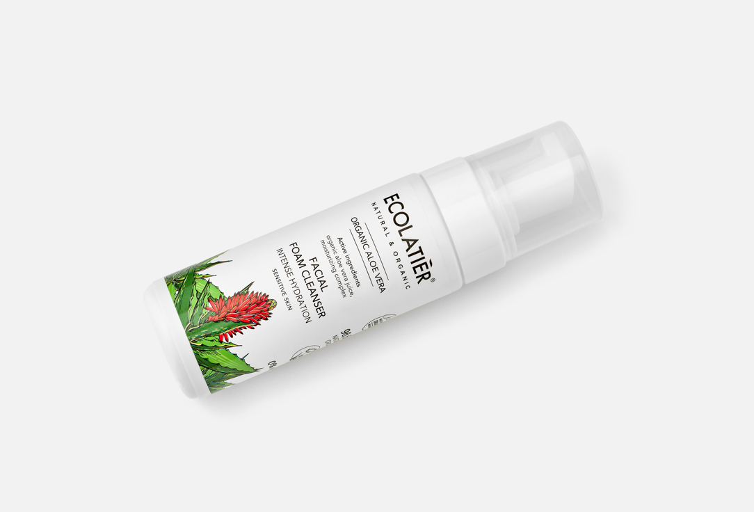 ECOLATIER Intense Hydrating Facial Foam Cleanser Organic Aloe Vera