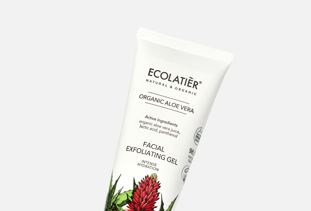 ECOLATIER Intense Hydrating Facial Exfoliating Gel Organic Aloe Vera 100 ml ECOLATIER Intense Hydrating Facial Exfoliating Gel Organic Aloe Vera