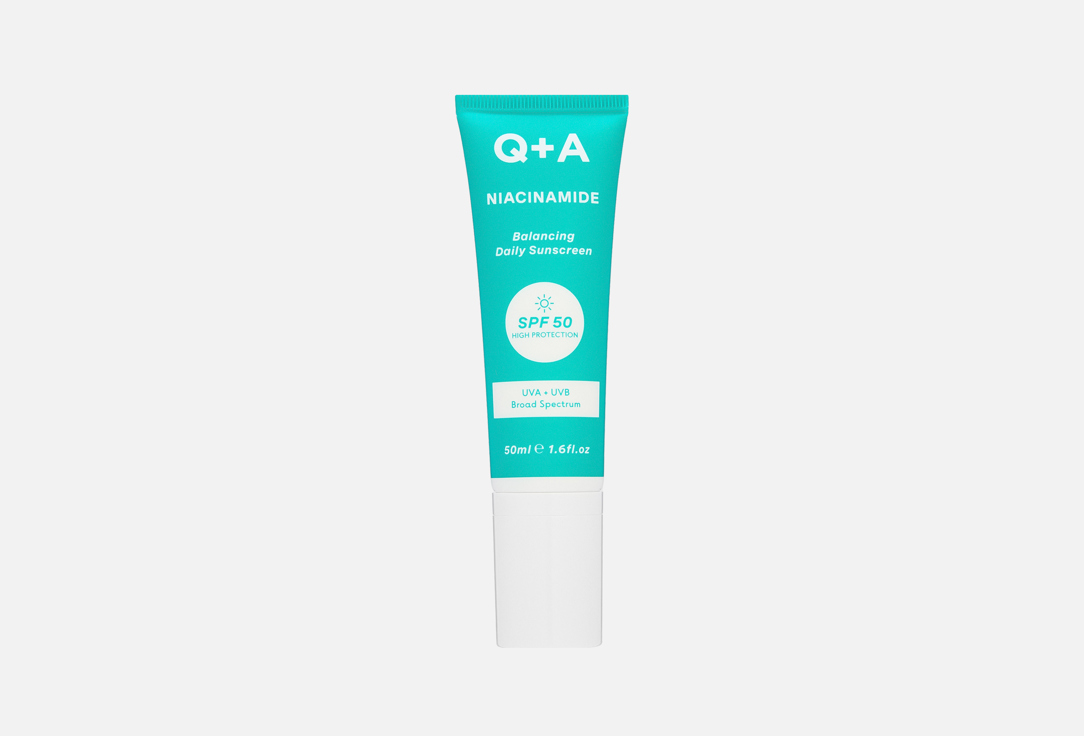 Q+A Lightweight gel-cream sunscreen SPF50 Niacinamide