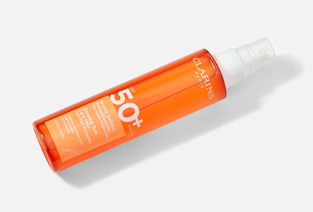 Clarins Body Spray SPF50+ Glowing Sun Care Mist 150 ml Clarins Body Spray SPF50+ Glowing Sun Care Mist