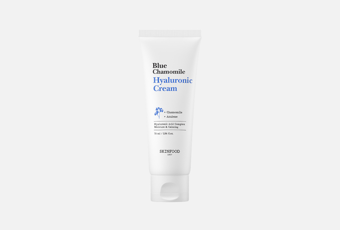 SKINFOOD Soothing hydrating water cream face moisturizer Blue Chamomile Hyaluronic Cream