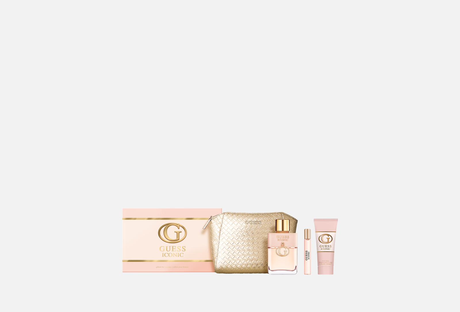 GUESS Eau de Parfum & Body Lotion & Pouch Bag Set Iconic 4 pcs