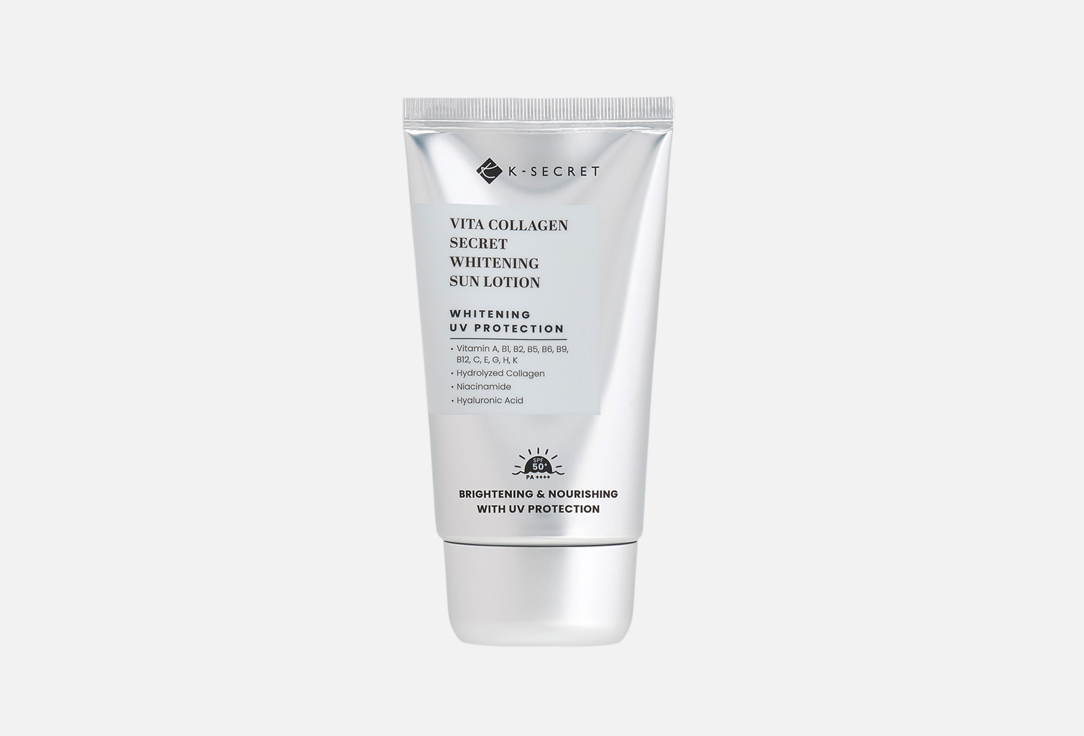 K-SECRET Whitening Sunscreen Lotion SPF 50+ PA++++ Vita Collagen Secret