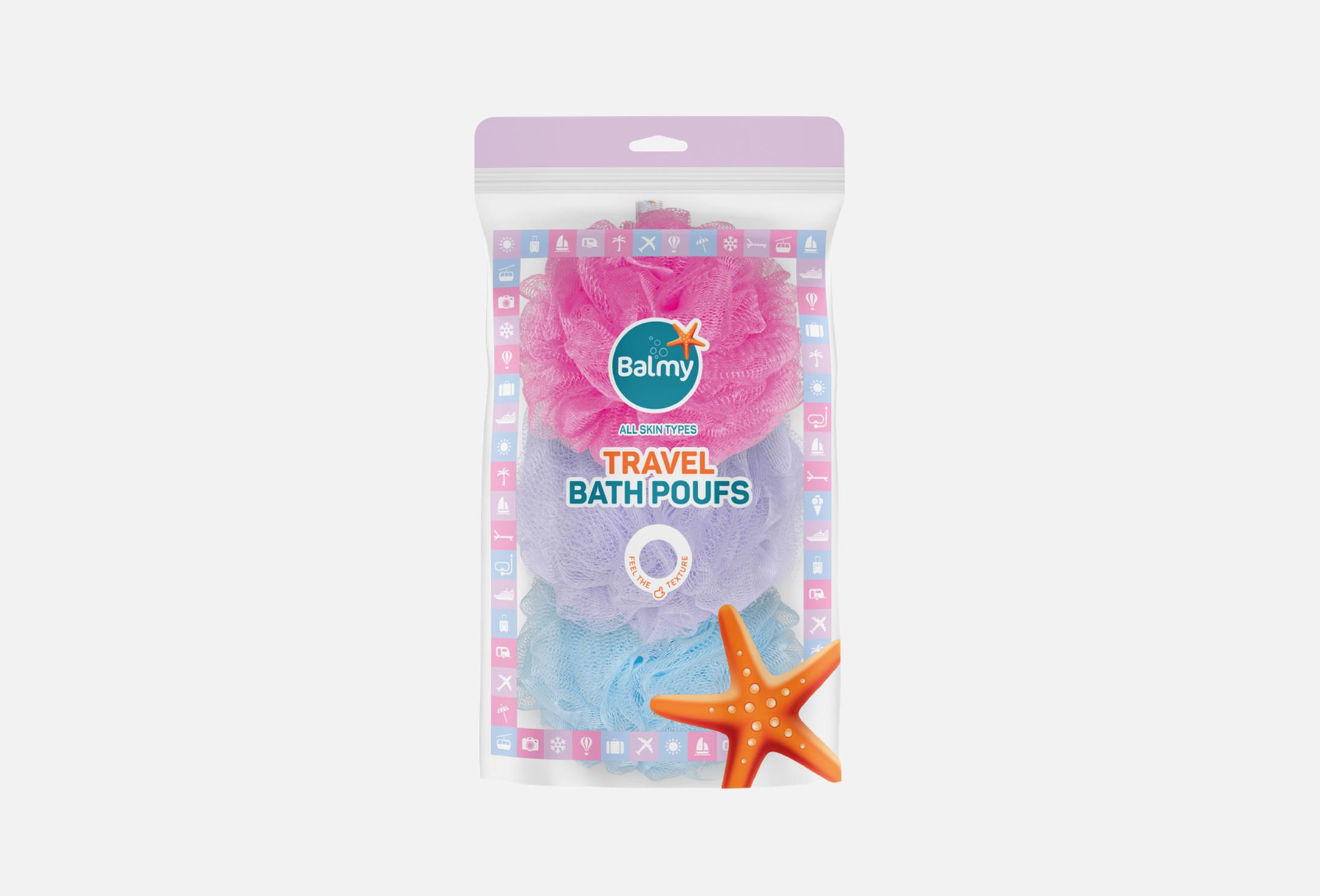Travel bath poufs  3 