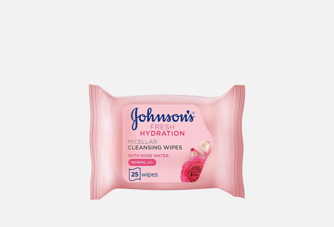 Johnson & Johnson Micellar Cleansing Wipes with Rose Water Make-Up Be Gone