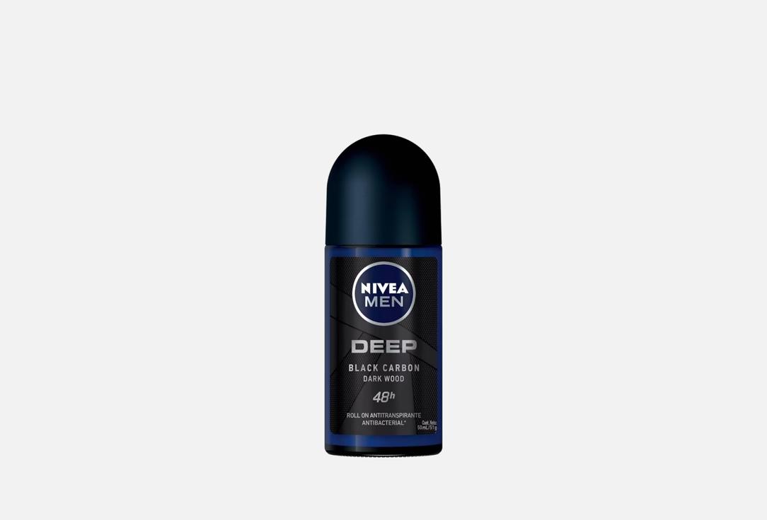 NIVEA Antiperspirant Roll-On Deep BLACK CARBON DARK WOOD