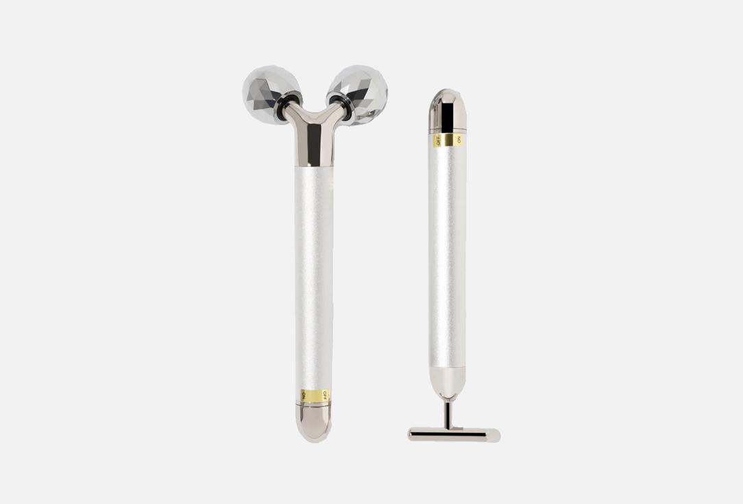 Chado Electric Facial Massager with 3D Roller & T-Bar Duo Electric Facial Massager 2 pcs Chado Electric Facial Massager with 3D Roller & T-Bar Duo Electric Facial Massager