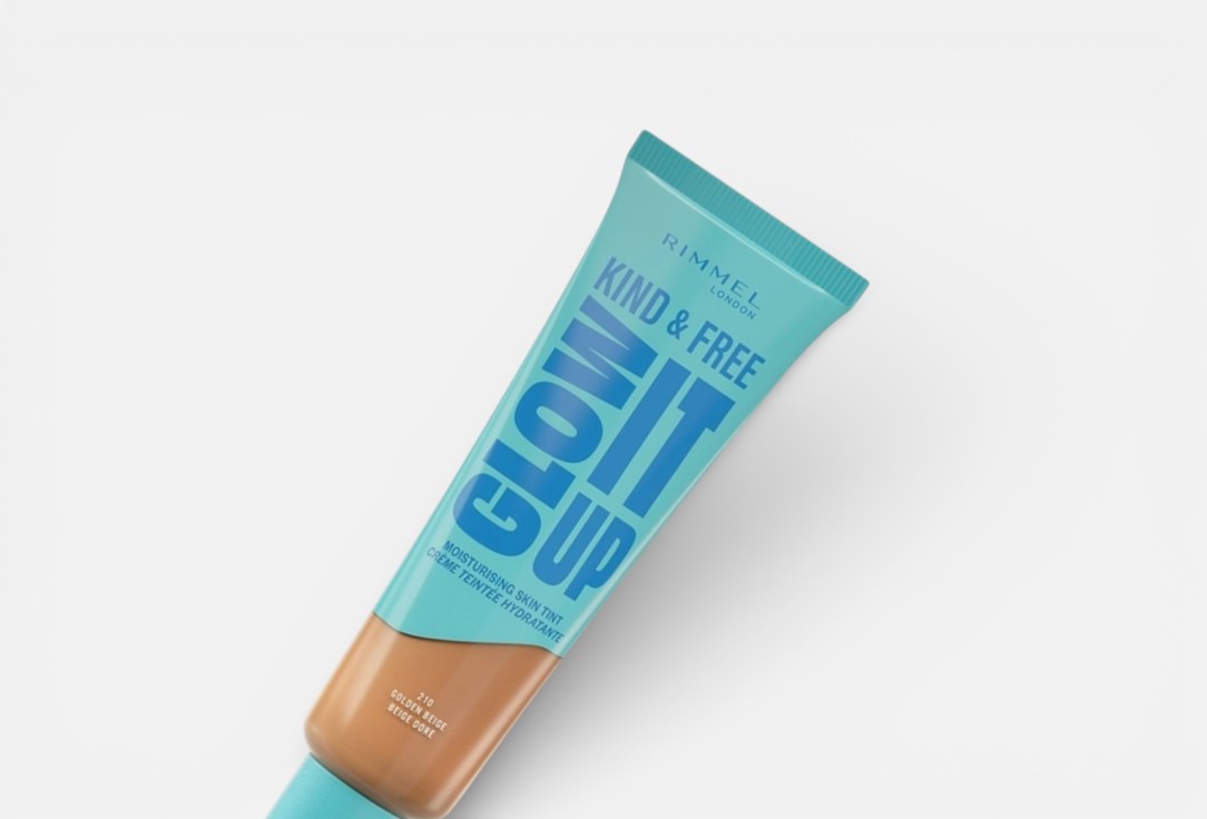 Rimmel Moisturizing liquid foundation Kind & Free Glow It Up 210, Golden beige 30 ml Rimmel Moisturizing liquid foundation Kind & Free Glow It Up