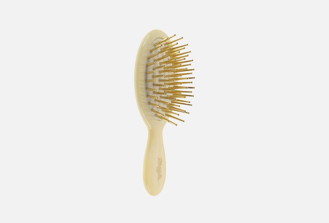 Janeke Air-cushioned horn-imitation hairbrush with gold pins Air Cushioned Brush, Small Horn Imitation