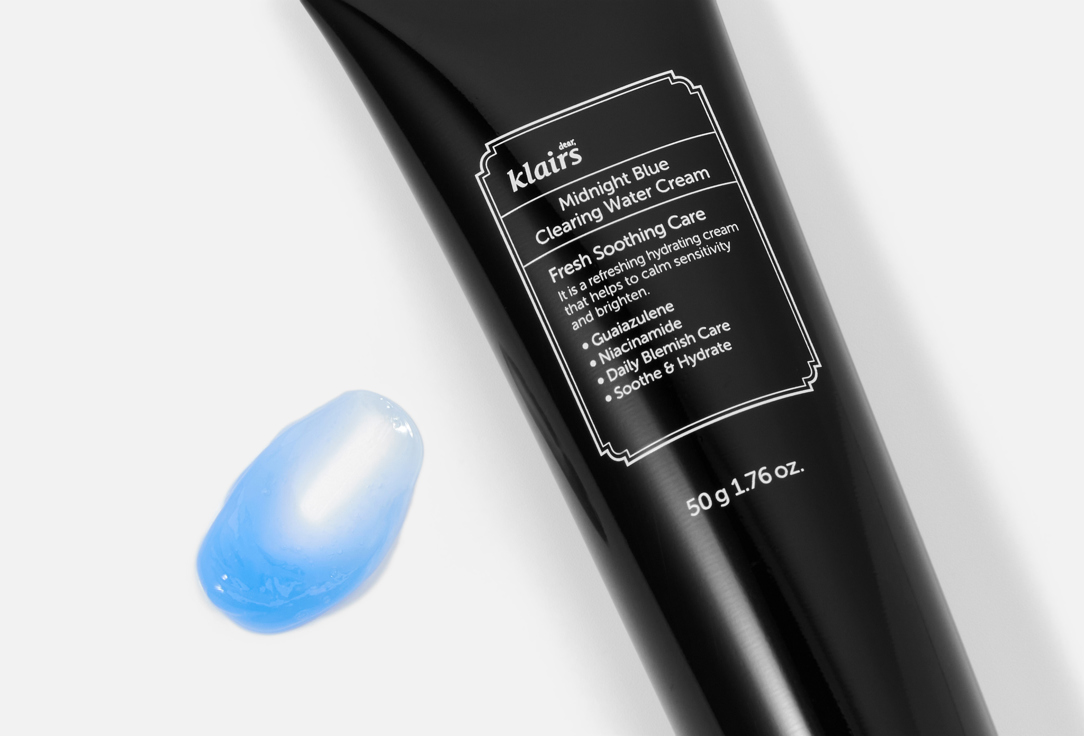 Dear, klairs Soothing cream for improving skin tone Midnight Blue Clearing Water