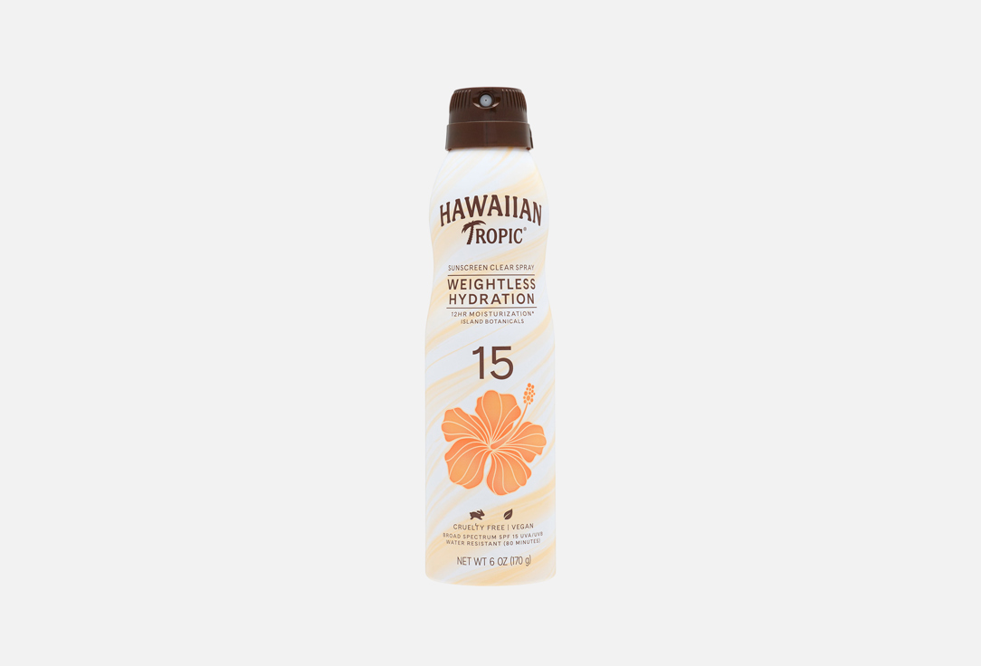 Hawaiian Tropic SUNSCREEN CLEAR SPRAY SPF 15 Weightless Hydration