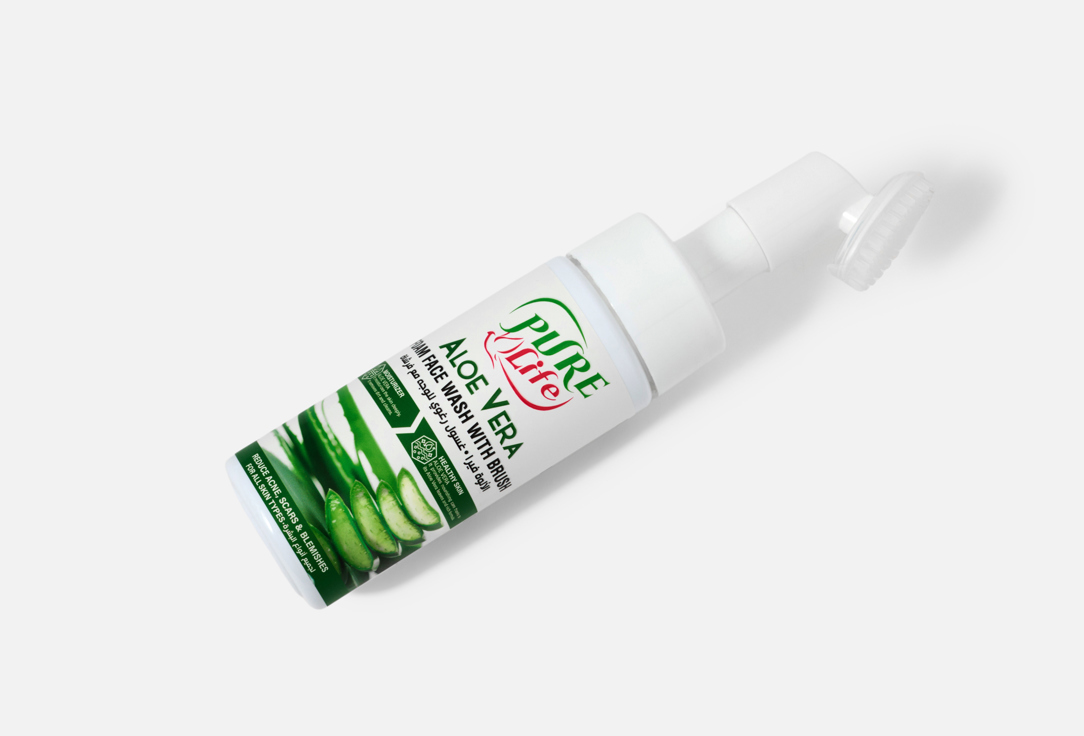 Pure life Cleansing Foam & Brush Aloe Vera Foaming Face Wash