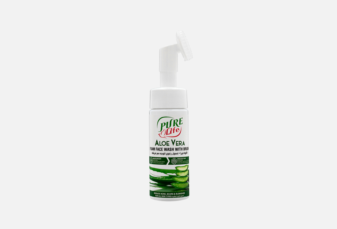 Pure life Cleansing Foam & Brush Aloe Vera Foaming Face Wash