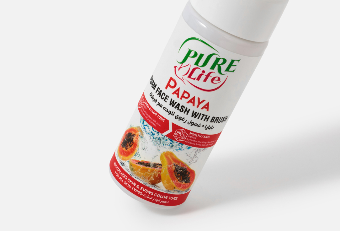 Pure life Cleansing Foam & Brush Papaya Foaming Face Wash
