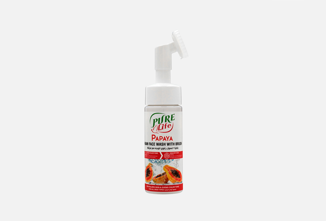 Pure life Cleansing Foam & Brush Papaya Foaming Face Wash