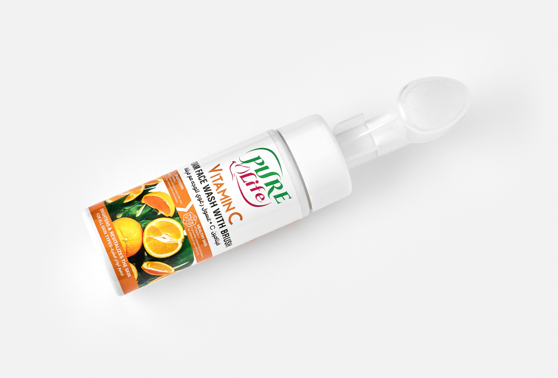 Pure life Cleansing Foam & Brush Vitamin C Foaming Face Wash