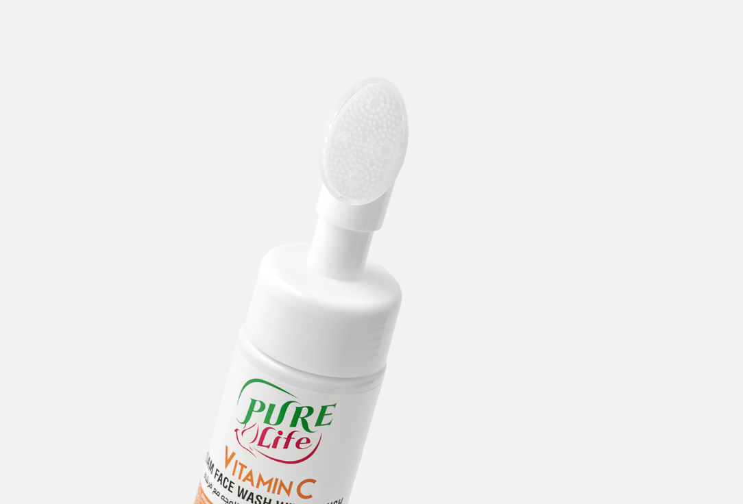 Pure life Cleansing Foam & Brush Vitamin C Foaming Face Wash