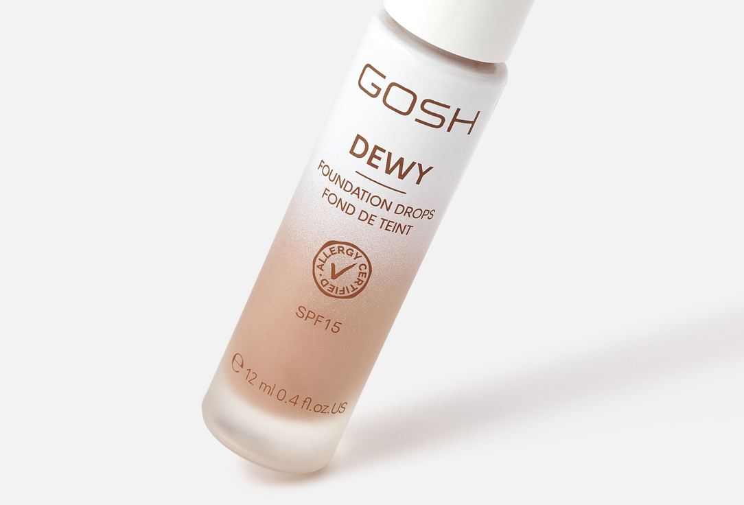 Gosh Moisturizing Liquid Foundation Dewy Foundation Drops 010, Deep 12 ml Gosh Moisturizing Liquid Foundation Dewy Foundation Drops