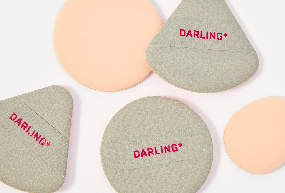 DARLING* Full-face application sponge set Cute Puffs 01
