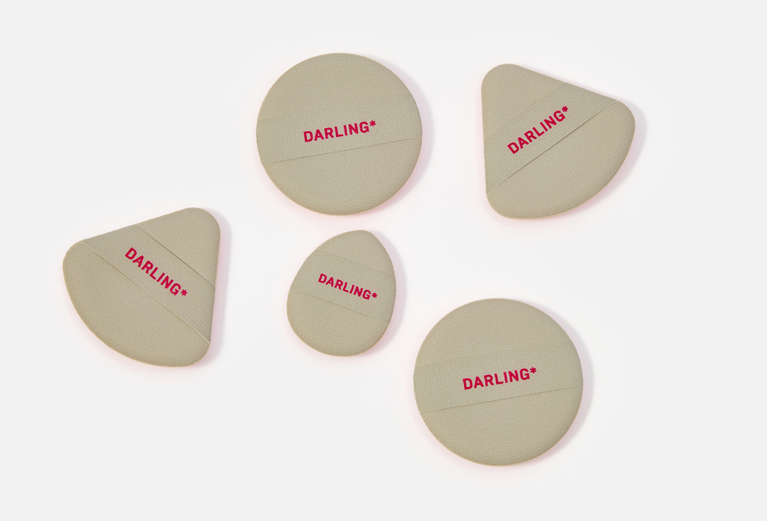 DARLING* Full-face application sponge set Cute Puffs 01
