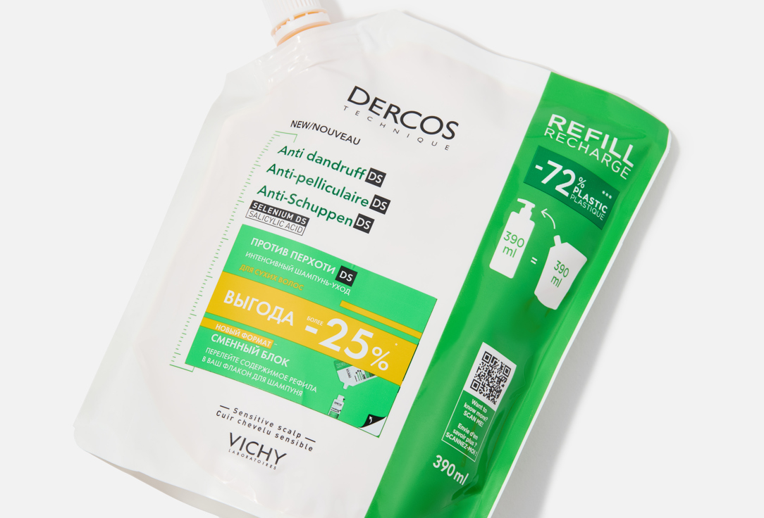 Vichy Shampoo Refill Anti-Dandruff Shampoo for Dry Hair