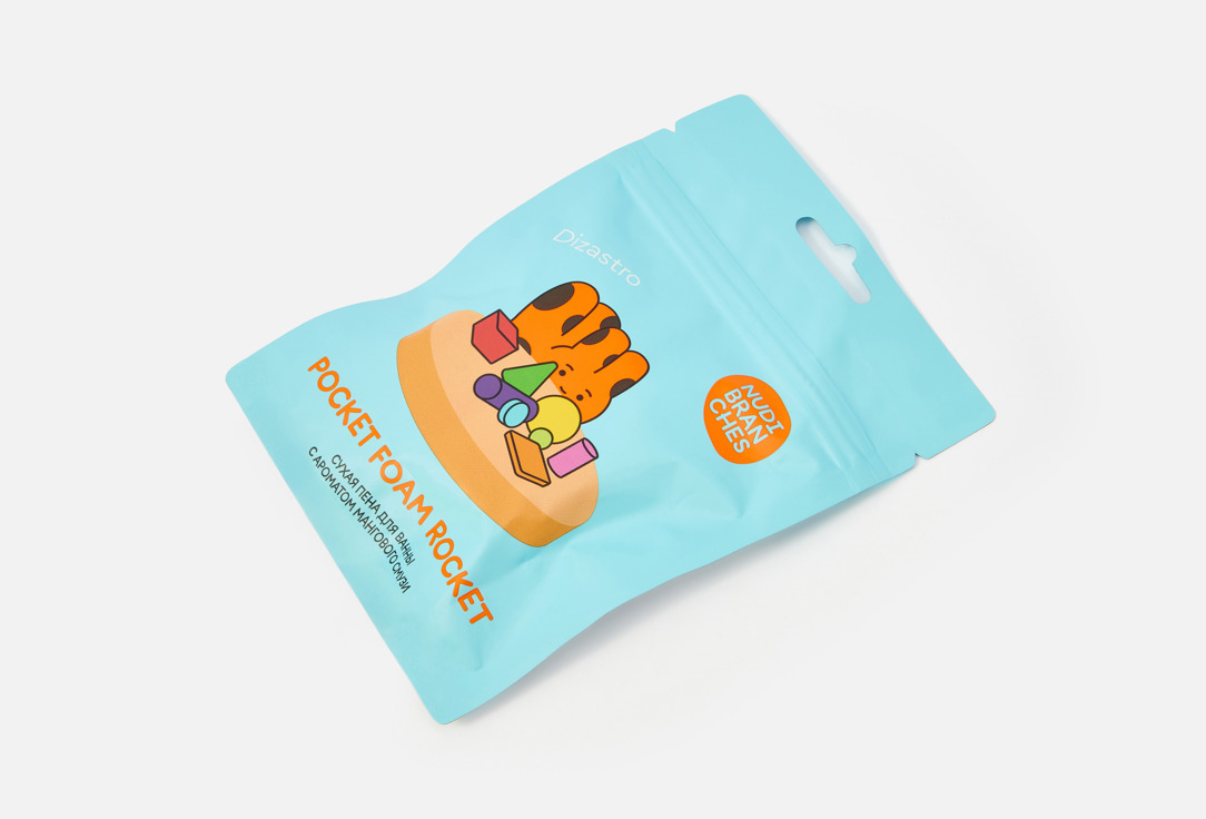 Nudibranches Dry Foaming Bath Powder mango smoothie flavor dry bath foam
