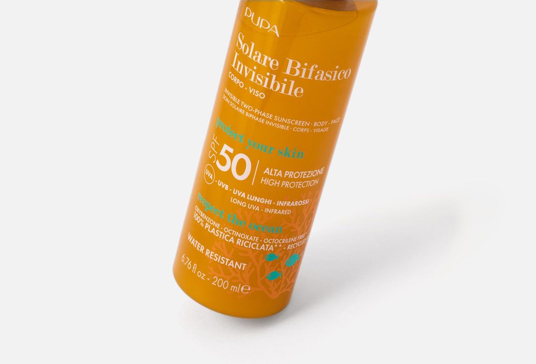 Pupa Двухфазный невидимый спрей для тела и лица SPF 50 Solare Bifasico Invisibile
