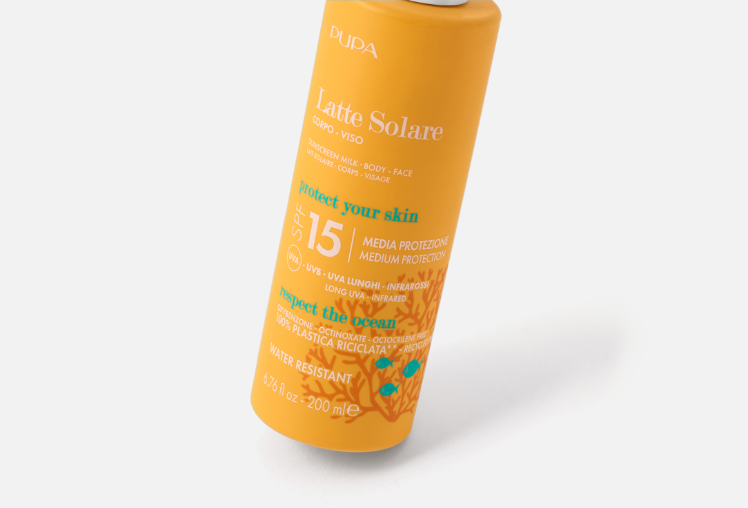 Pupa High-protection Body and face Milk SPF 15 Latte Solare