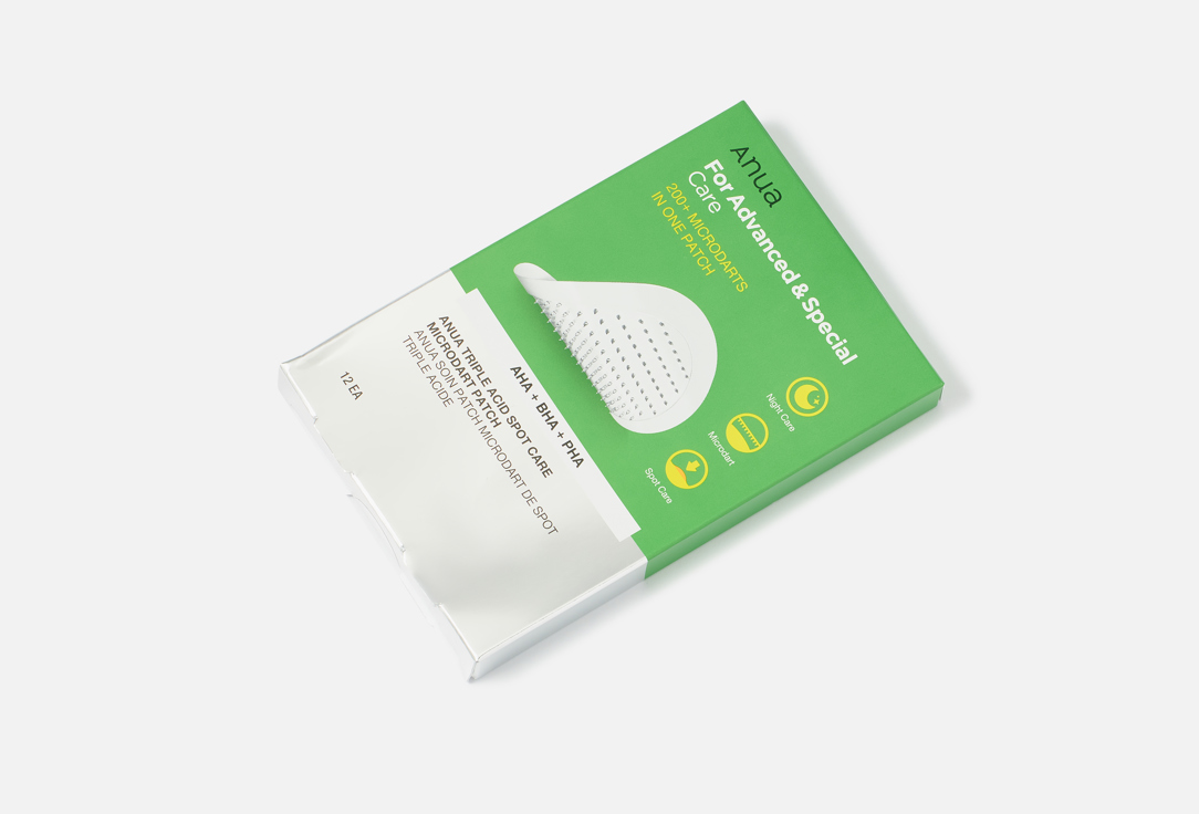 ANUA Anti-blemish Face Patches Triple Acid Spot Care Microdart Patches 12 pcs ANUA Anti-blemish Face Patches Triple Acid Spot Care Microdart Patches