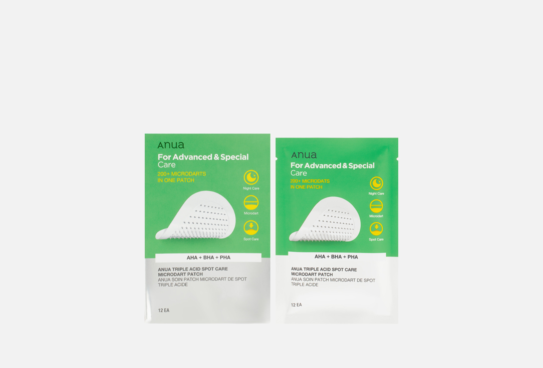 ANUA Anti-blemish Face Patches Triple Acid Spot Care Microdart Patches 12 pcs ANUA Anti-blemish Face Patches Triple Acid Spot Care Microdart Patches