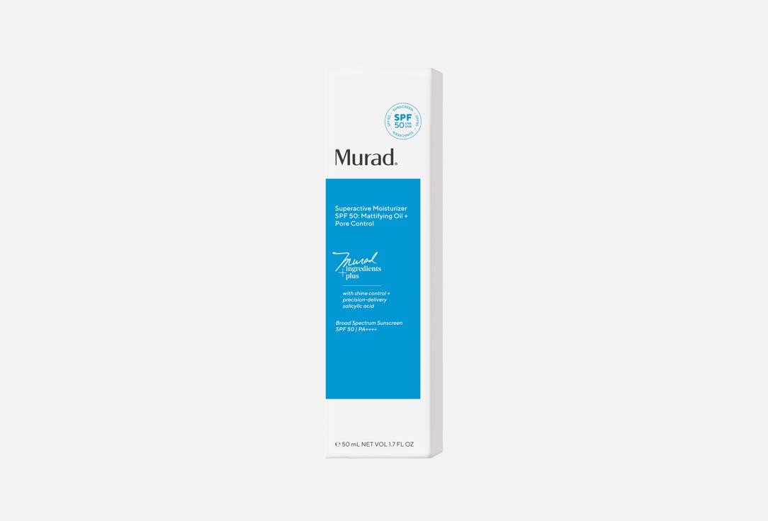 Murad Face Sunscreen for oily skin SPF 50 Superactive Moisturizer: Mattifying Oil + Pore Control
