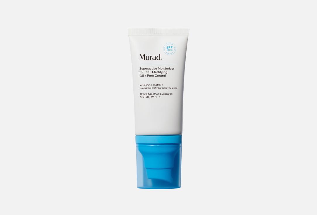 Murad Face Sunscreen for oily skin SPF 50 Superactive Moisturizer: Mattifying Oil + Pore Control
