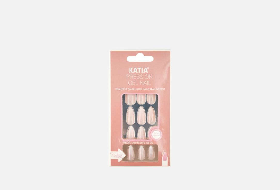 Katia Press On Gel Nail Nails Almond k101, Ombre 1 pcs Katia Press On Gel Nail Nails Almond